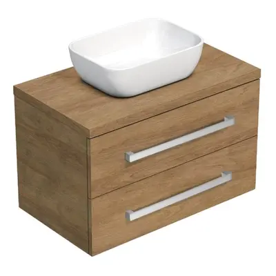 Koupelnová skříňka s krycí deskou SAT Cube Way 80x53x46 cm dub Hickory CUBE46803DH45