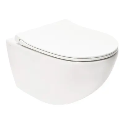 WC závěsné VitrA Sento SmoothFlush včetně sedátka, zadní odpad 7848-003-6147