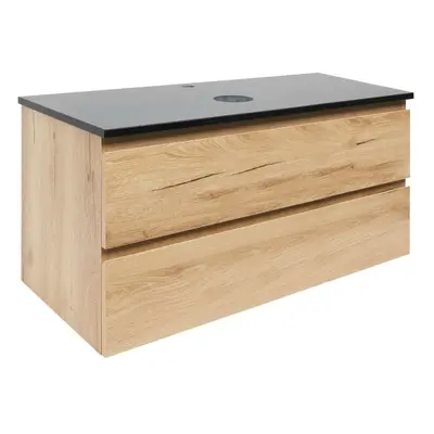 Koupelnová skříňka s krycí deskou z kamene SAT B-Way 99x50x45 cm dub mat BWAY2100OAKTK