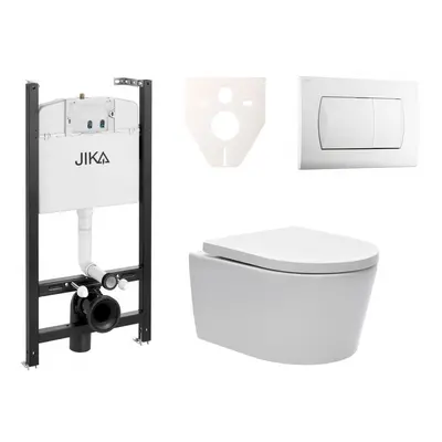 Cenově zvýhodněný závěsný WC set Jika do lehkých stěn / předstěnová montáž+ WC SAT Brevis SIKOJS