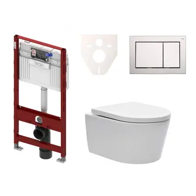 Cenově zvýhodněný závěsný WC set TECE do lehkých stěn / předstěnová montáž+ WC SAT Brevis SIKOTS