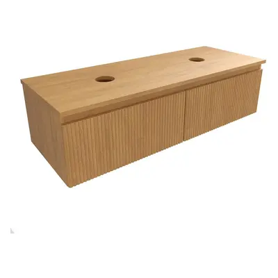 Koupelnová skříňka s krycí deskou SAT Evolution 118x30x44,5 cm dub medový mat SATEVO120DMD