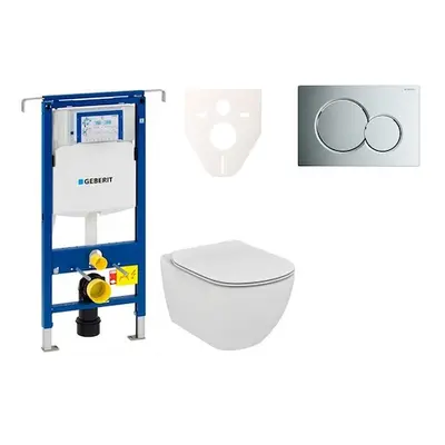 Cenově zvýhodněný závěsný WC set Geberit do lehkých stěn / předstěnová montáž+ WC Ideal Standard