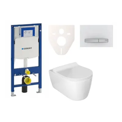 Cenově zvýhodněný závěsný WC set Geberit do lehkých stěn / předstěnová montáž+ WC Glacera Alfa S