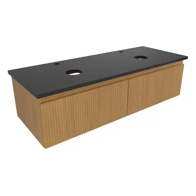 Koupelnová skříňka s krycí deskou SAT Evolution 118x30x44,5 cm dub medový mat SATEVO120DMZ