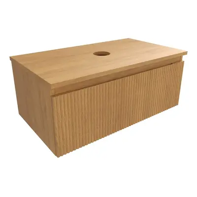 Koupelnová skříňka s krycí deskou SAT Evolution 78x30x44,5 cm dub medový mat SATEVO80DMD