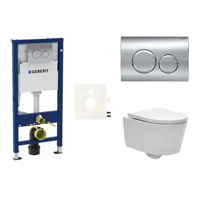 Cenově zvýhodněný závěsný WC set Geberit do lehkých stěn / předstěnová montáž+ WC SAT Brevis SIK