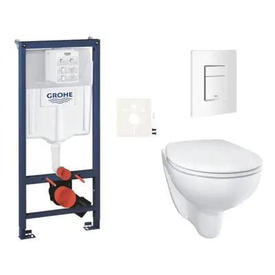 Závěsný wc set do lehkých stěn / předstěnová montáž GROHE Bau Ceramic SIKOGRSBAUSCSH0