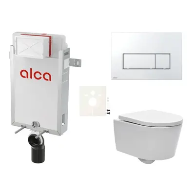 Cenově zvýhodněný závěsný WC set Alca k zazdění + WC SAT Brevis SIKOAW8