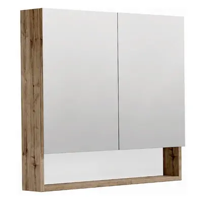 Zrcadlová skříňka SAT Cubeway 80x14x72 cm lamino dub wellington GALCU80DW