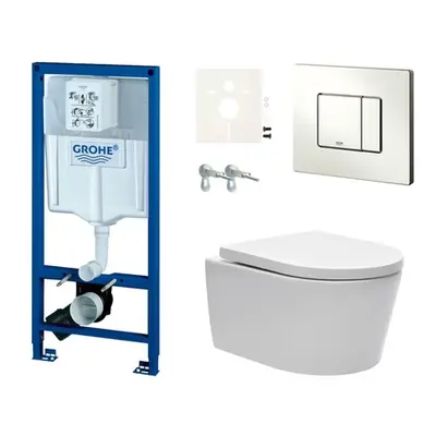 Cenově zvýhodněný závěsný WC set Grohe do lehkých stěn / předstěnová montáž+ WC SAT Brevis SIKOG