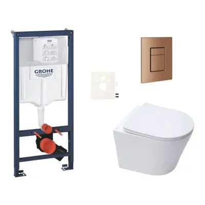 Závěsný wc set do lehkých stěn / předstěnová montáž Swiss Aqua Technologies Infinitio SIKOGRSIN1