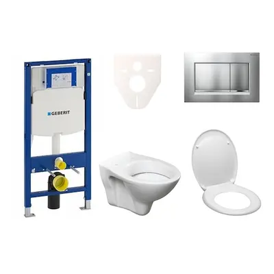 Cenově zvýhodněný závěsný WC set Geberit do lehkých stěn / předstěnová montáž+ WC S-Line S-line 