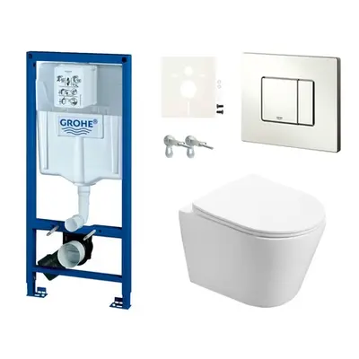 Cenově zvýhodněný závěsný WC set Grohe do lehkých stěn / předstěnová montáž+ WC SAT Infinitio SI