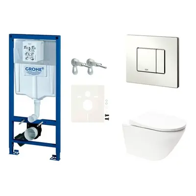 Cenově zvýhodněný závěsný WC set Grohe do lehkých stěn / předstěnová montáž+ WC Vitra Integra SI