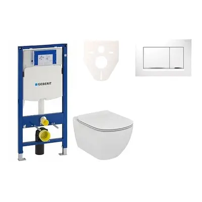 Cenově zvýhodněný závěsný WC set Geberit do lehkých stěn / předstěnová montáž+ WC Ideal Standard