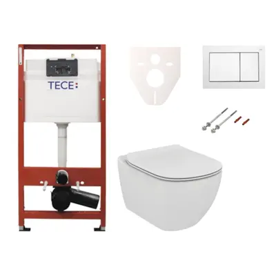 Cenově zvýhodněný závěsný WC set TECE do lehkých stěn / předstěnová montáž+ WC Ideal Standard Te