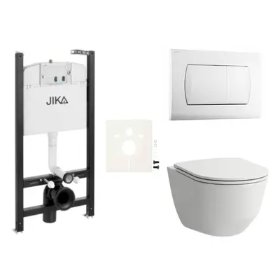 Cenově zvýhodněný závěsný WC set Jika do lehkých stěn / předstěnová montáž+ WC Laufen SIKOJSL1