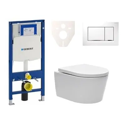 Cenově zvýhodněný závěsný WC set Geberit do lehkých stěn / předstěnová montáž+ WC SAT Brevis SIK