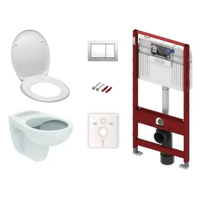 Cenově zvýhodněný závěsný WC set TECE do lehkých stěn / předstěnová montáž+ WC S-Line S-line Pro