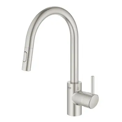 Dřezová baterie Grohe Concetto New s vytahovací sprškou supersteel 31483DC2