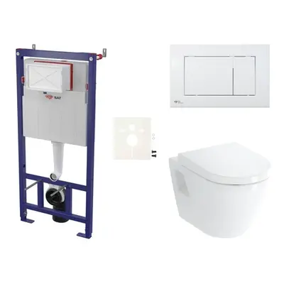 Cenově zvýhodněný závěsný WC set SAT do lehkých stěn / předstěnová montáž+ WC VitrA Integra SIKO