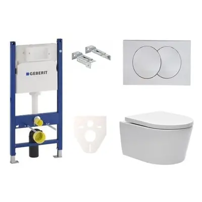 Cenově zvýhodněný závěsný WC set Geberit do lehkých stěn / předstěnová montáž+ WC SAT Brevis SIK