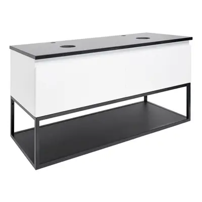 Koupelnová skříňka s krycí deskou SAT B-Way 119x30x45 cm bílá lesk BWAY120WTKF