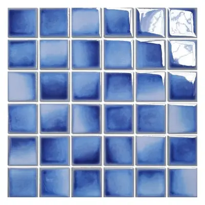 Keramická mozaika Premium Mosaic aqua blue 31x31 cm lesk MOSBH5ABLL