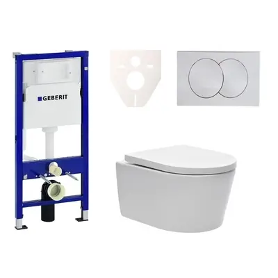 Cenově zvýhodněný závěsný WC set Geberit do lehkých stěn / předstěnová montáž+ WC SAT Brevis SIK