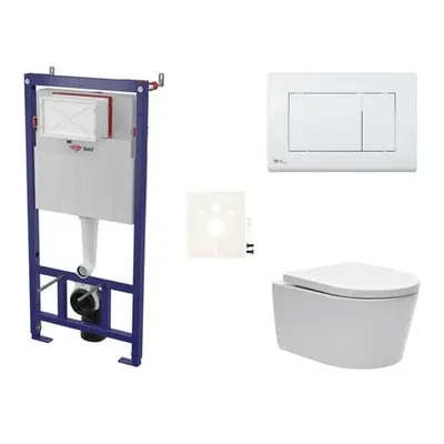 Cenově zvýhodněný závěsný WC set SAT do lehkých stěn / předstěnová montáž+ WC SAT Brevis SIKOSSB