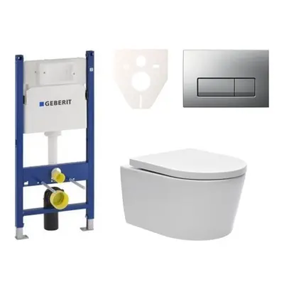 Cenově zvýhodněný závěsný WC set Geberit do lehkých stěn / předstěnová montáž+ WC SAT Brevis SIK