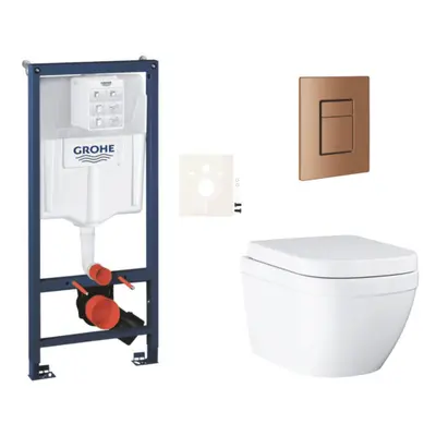 Závěsný wc set do lehkých stěn / předstěnová montáž GROHE Euro Ceramic SIKOGRSEUSCDL0