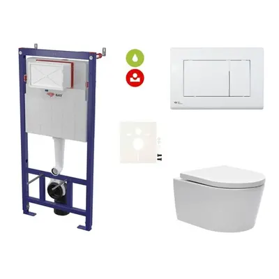 Cenově zvýhodněný závěsný WC set SAT do lehkých stěn / předstěnová montáž+ WC SAT Brevis SIKOSSB