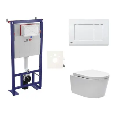 Cenově zvýhodněný závěsný WC set SAT do lehkých stěn / předstěnová montáž+ WC SAT Brevis SIKOSSB