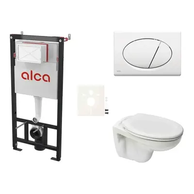 Cenově zvýhodněný závěsný WC set Alca do lehkých stěn / předstěnová montáž+ WC S-Line S-line Pro