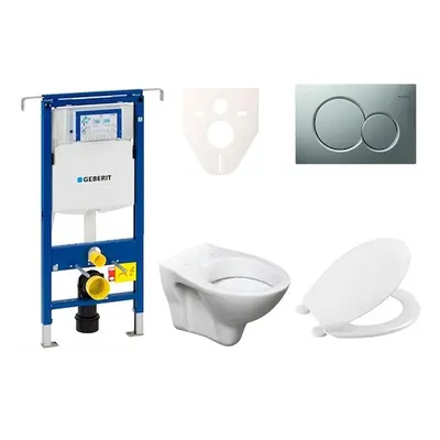 Cenově zvýhodněný závěsný WC set Geberit do lehkých stěn / předstěnová montáž+ WC S-Line S-line 