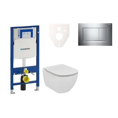 Cenově zvýhodněný závěsný WC set Geberit do lehkých stěn / předstěnová montáž+ WC Ideal Standard