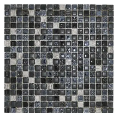 Mozaika Premium Mosaic černá 30x30 cm lesk MOSMSK22