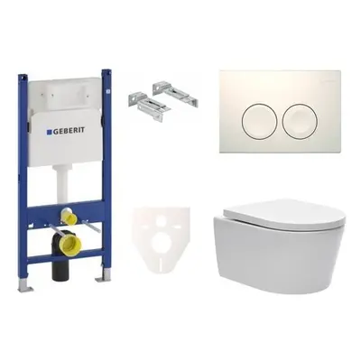 Cenově zvýhodněný závěsný WC set Geberit do lehkých stěn / předstěnová montáž+ WC SAT Brevis SIK