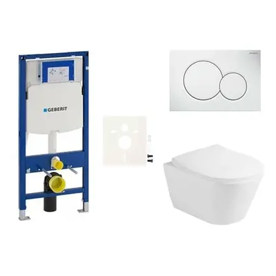 Cenově zvýhodněný závěsný WC set Geberit do lehkých stěn / předstěnová montáž+ WC Glacera Ava SI