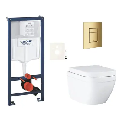 Závěsný wc set do lehkých stěn / předstěnová montáž GROHE Euro Ceramic SIKOGRSEUSCGL0