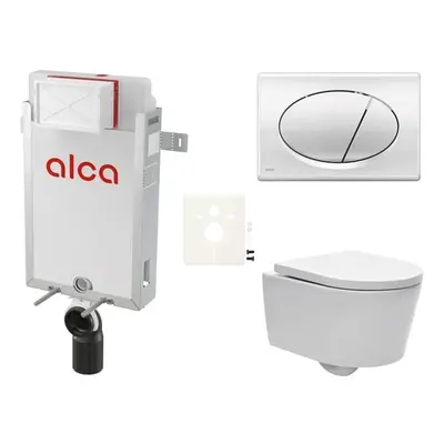 Cenově zvýhodněný závěsný WC set Alca k zazdění + WC SAT Brevis SIKOAW2