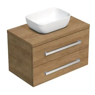 Koupelnová skříňka s krycí deskou SAT Cube Way 80x47,5x46 cm dub Hickory CUBE46803DH45