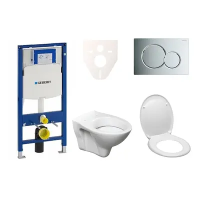 Cenově zvýhodněný závěsný WC set Geberit do lehkých stěn / předstěnová montáž+ WC S-Line S-line 