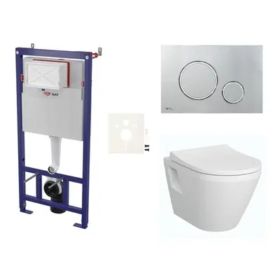 Cenově zvýhodněný závěsný WC set SAT do lehkých stěn / předstěnová montáž+ WC VitrA Integra SIKO