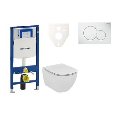 Cenově zvýhodněný závěsný WC set Geberit do lehkých stěn / předstěnová montáž+ WC Ideal Standard