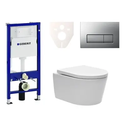 Cenově zvýhodněný závěsný WC set Geberit do lehkých stěn / předstěnová montáž+ WC SAT Brevis SIK