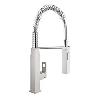 Dřezová baterie GROHE Eurocube s otočným raménkem supersteel 31395DC0