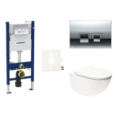 Cenově zvýhodněný závěsný WC set Geberit do lehkých stěn / předstěnová montáž+ WC SAT Infinitio 